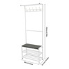 YIYIBYUS 3-in-1 Shoe Rack Shoe Bench, Entryway Coat Shoe Rack with Stool - 3 of 4