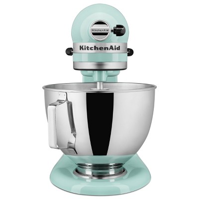 Ice Blue Stainless Steel Tilt-Head Kitchen Machine with 10 Speeds