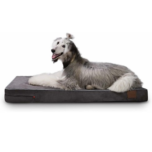 Laifug Orthopedic Memory Foam Minimalist Pet Dog Bed With Removable Cover And Waterproof Liner 46 X 28 X 4 Grey Target