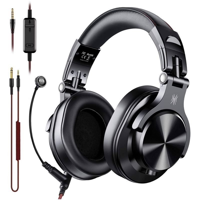 S100 Adjustable Volume Control Boom Microphone PC Computer Headset with OneOdio A71 Studio Gaming Portable Wired Over Ear Headphones, 2 of 7