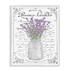 Stupell Industries Lavender Ornate French Script Framed Giclee Art, White, 11" x 14" - 1 of 4