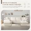CAVINAS 136"Modular Sectional Sofa with 6 Seats,U-shaped Cloud Couch for Living Room,Oversized Couch with Double Cushions,Cream - 4 of 4