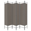 vidaXL Stylish and Versatile 6-Panel Room Divider Anthracite - Durable and Foldable Modern Fabric Privacy Screen measuring 94.5"x86.6" - 4 of 4