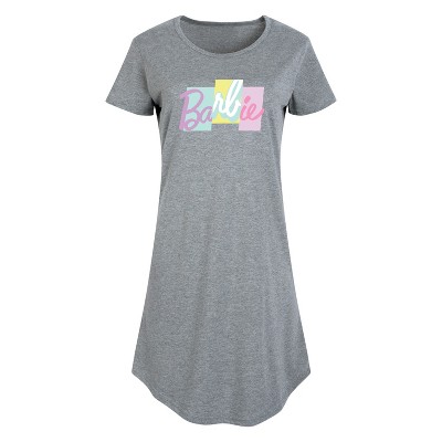Women's - Barbie - Color Block Classic Barbie Logo Graphic T-shirt Dress