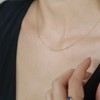 Crystal Bezel Trio Necklace in Gold, Rose Gold, Silver - Honeycat - 4 of 4
