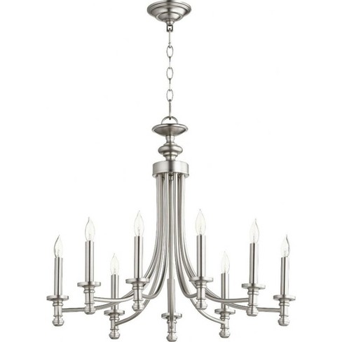 Quorum Lighting Rossington 9-Light Chandelier, Satin Nickel, 26.5W, 31H - image 1 of 1