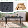 AMERLIFE 7-Piece Farmhouse Dining Table Set, 60" Space-Saving Table with 6 Chairs for Dining Room, Kitchen - 3 of 4