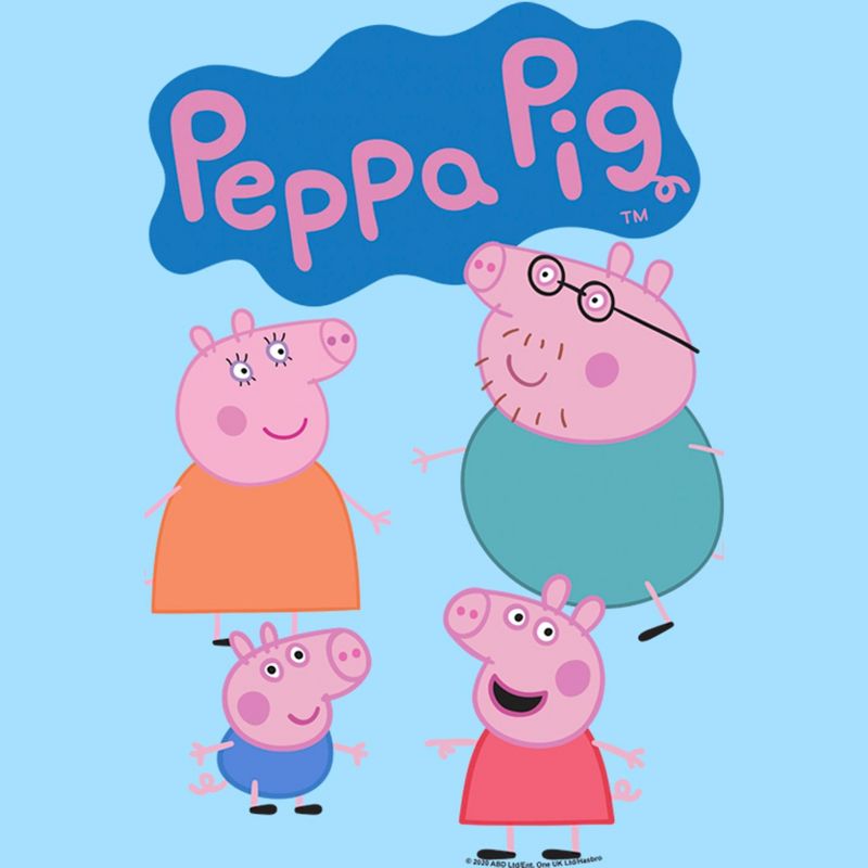 Men's Peppa Pig Family Logo T-Shirt, 2 of 5