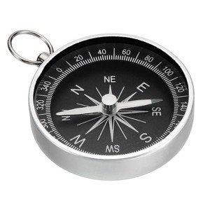 Unique Bargains Survival Gear Outdoors Camping Hiking Direction Navigation Pocket Compass - 1 of 4