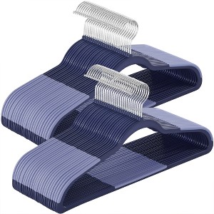SONGMICS Clothes Hangers, Pack of 30/50 Plastic Coat Hangers, Non-Slip, 0.2 Inches Thick - 1 of 4