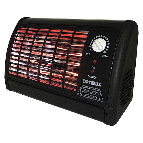Optimus H-2210 1,320-watt Portable Fan-forced Radiant Heater With  Thermostat (black) : Target