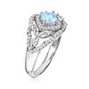Ross-Simons 0.60 Carat Sky Blue Topaz and .60 ct. t.w. White Topaz Ring in Sterling Silver - 3 of 4