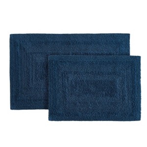 Eddie Bauer 2pc 17"x24" and 21"x34" Logan Reversible Bath Rug Set - 1 of 4