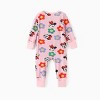 Disney Mickey and Friends Bamboo Baby Girl Minnie Mouse Floral Print Jumpsuit Romper - 2 of 4