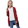 BLUEMING Girls' Oversized Chunky Knit Cardigan Jacket Front Button Thick Sweater with Snug Comfort - 4 of 4