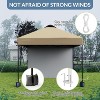 10'x10' Outdoor Canopy Tent with Sidewall, Easy Pop Up with Vented Roof, Outdoor Sun Shade for Garden Commercial Party - 4 of 4
