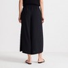 Lands' End Women's Creaseless High Rise Palazzo Crop Pants - 2 of 4