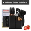 19-Piece Cooking Tools and Knives Set, Kitchen Utensils Set, Non-Scratch, Heat-Resistant（Black） - 3 of 4