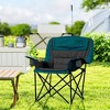 Outsunny Camping Chair for Adults, Portable Folding Camping Chair w/ Side Pockets, Cup Holders, Carry Bag for Backyard, Fishing & Sports - 3 of 4