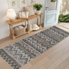 Washable Vintage Rug Non Slip Low Pile Rug Soft Throw Floor Cover Retro Distressed Foldable Indoor Carpet for Living Room Bedroom Playroom Nursery - 3 of 4