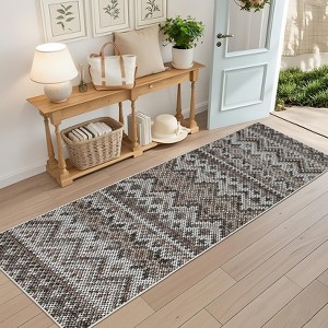 Modern Abstract Stripe Area Rug Floor Mat Indoor Low Pile Non Slip Soft Carpet For Living Room Bedroom Washable Foldable Rugs - 1 of 4