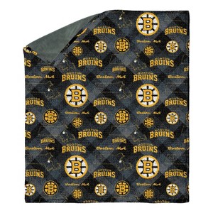 NHL Boston Bruins 60"x70" Uplift Chenille Throw Blanket - 1 of 3