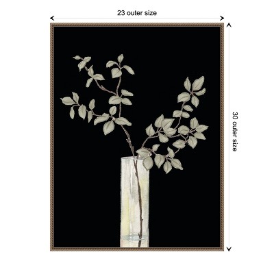 Beaded Bronze Framed Floral Still Life Canvas Art
