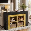 Tribesigns 47.24-Inch Rectangular Console Table, 3-Tier Entryway Table with 4 Open Storage Compartments for Hallway, Entrance - 4 of 4