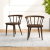 Vynxaria Brown Dining Chairs - Minimalist Mid-Century Set - 3 of 4