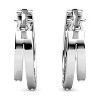 18k White Gold Plated 20mm Hoop Earrings with Crystals Gift for Women - 4 of 4