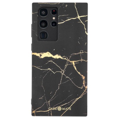 Case-Mate Blox Square Case for Samsung Galaxy S22 Ultra - Black Gold Marble