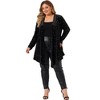 Agnes Orinda Women's Plus Size Elegant 3/4 Sleeve Star Print Shrug Cardigan - 3 of 4