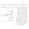 Whisen Full Size Wood Loft Bed with Wardrobe, Desk and Shelves - 3 of 4