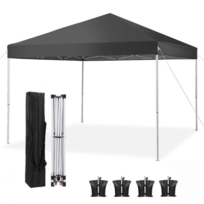 SKONYON 10' x10' Pop Up Canopy Tent Sun Shelter UV50+ Waterproof Canopy Top