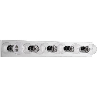 Modern Chrome 30" Vanity Light with Exposed Bulbs