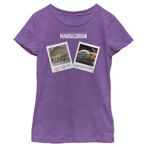 Girl's Star Wars The Mandalorian The Child Polaroids T-Shirt - 1 of 3
