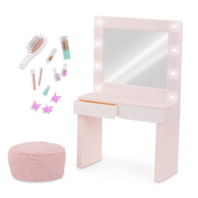 American girl store doll vanity set