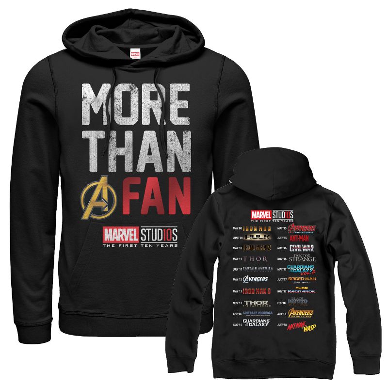 Men's Marvel 10th Anniversary More Than a Fan Pull Over Hoodie, 1 of 5