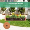 WELLFOR Rectangular Fir Wood Outdoor Garden Bed Brown 7"x36" - 3 of 4