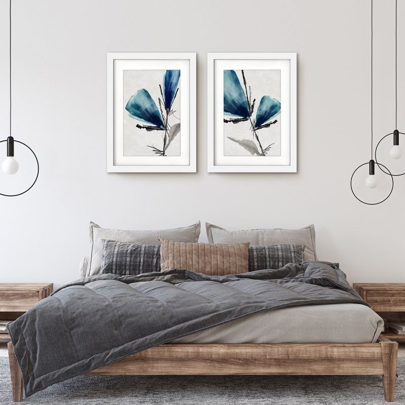 Americanflat Minimalist Botanical Light As Feather By Pi Creative Art Set Of 2 Framed Diptych Wall Art Set, 3 of 4