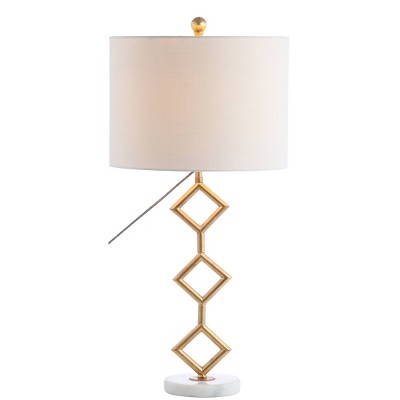 29.5" Metal Diamante Modern Gilt Table Lamp (Includes LED Light Bulb) Gold - JONATHAN Y