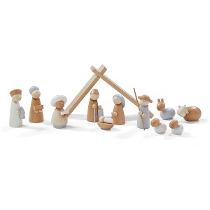 HABA Nativity Scene 12 Piece Wooden Playset (Made in Germany) - 1 of 4