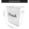 AuldHome Design 3.5gal Enamel Trash Can; Modern Farmhouse Style Wastebasket for Bathroom, Bedroom, Office - 3 of 4