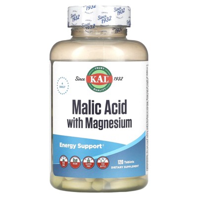 KAL Malic Acid with Magnesium, 120 Tablets