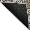 Chocolate Ivory And Taupe Floral Medallion Washable Indoor Outdoor Area Rug - 4 of 4
