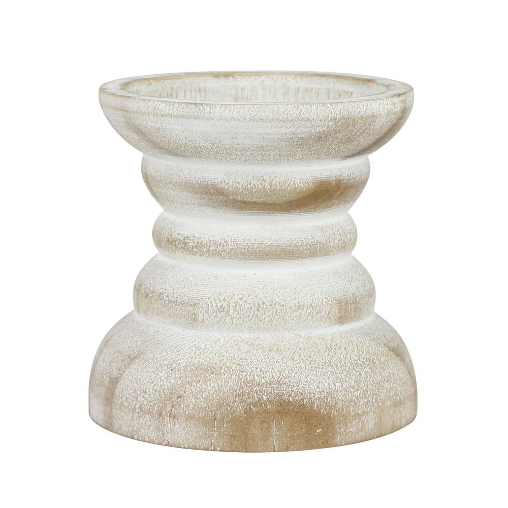 Photos - Figurine / Candlestick 3.9" Small Stonebriar Beach House Pillar Candle Holder - CKK Home Decor: C