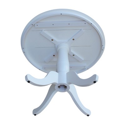 Cottage Charm White Solid Wood 38" Round Dining Table