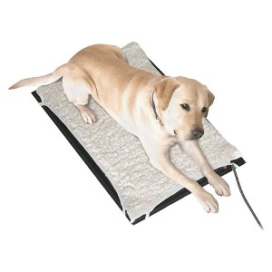 Farm Innovators HM-100L 24 x 29 In Plastic Heated Pet Mat with Fleece Cover and Heavy Duty Anti Chew Cord Protector for Dogs, Cats, and More, 100W - 1 of 4