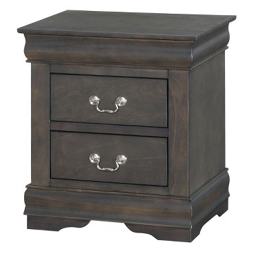 NicBex Nightstand with 2 Drawers,22 inch /21 inch Side Table with Metal Handles and  Elegant Finish,Classic Bedside Table for Bedroom,Living Room