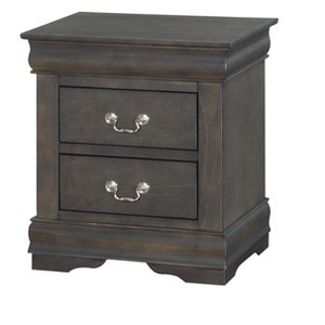 NicBex Nightstand with 2 Drawers,22 inch /21 inch Side Table with Metal Handles and  Elegant Finish,Classic Bedside Table for Bedroom,Living Room - 1 of 4